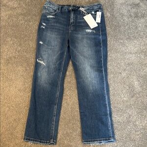 Classic Blue Distressed Women's Jeans